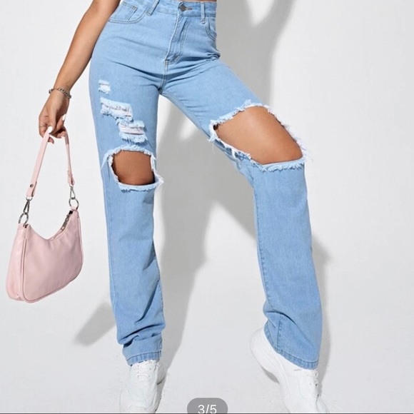 SHEIN boyfriend blue jeans - Picture 3 of 3